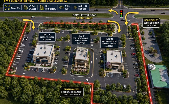 Pictures of Retail, Office, Land property located at 8745 Dorchester Rd, North Charleston, SC 29420 for sales - image #1