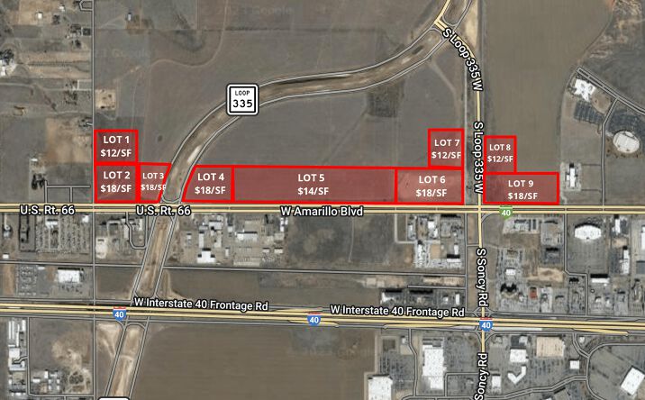 Pictures of Land property located at Amarillo Blvd W Between Helium & Soncy, Amarillo, TX 79124 for sales - image #1