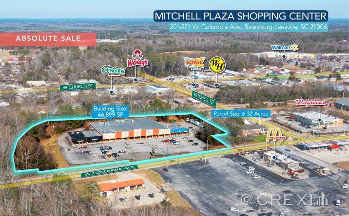 Pictures of Retail property located at 201-221 W Columbia Ave, Batesburg-Leesville, SC 29006 for sales - image #1