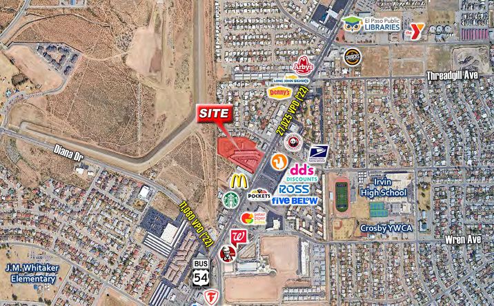 Pictures of Land property located at 9487 Dyer St, El Paso, TX 79924 for sales - image #1