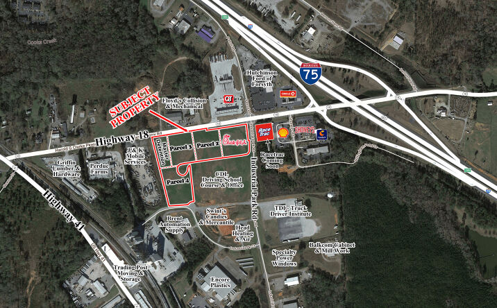 Pictures of Land property located at Industrial Park Road & Highway 18, Forsyth, GA 31029 for sales - image #1
