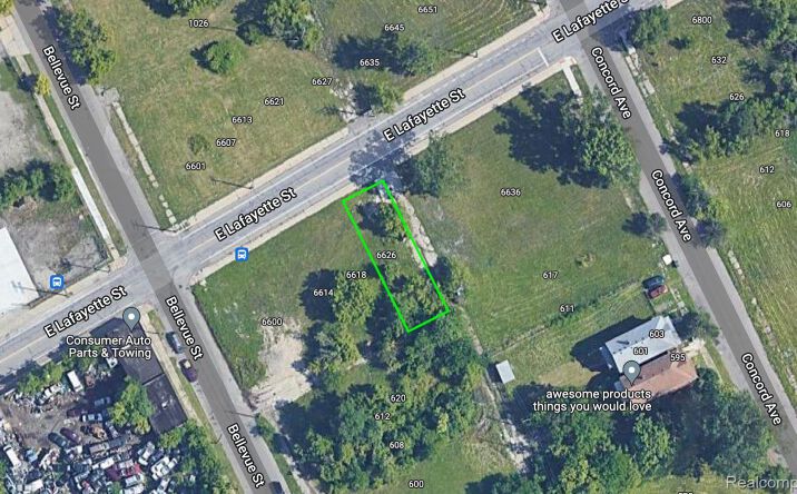 Pictures of Land property located at 6626 E Lafayette St, Detroit, MI 48207 for sales - image #1