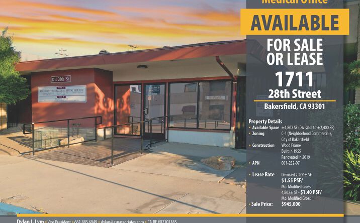 Pictures of Office property located at 1711 28th St, Bakersfield, CA 93301 for comps - image #1