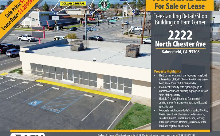 Pictures of Retail property located at 2222 N Chester Ave, Bakersfield, CA 93308 for comps - image #1