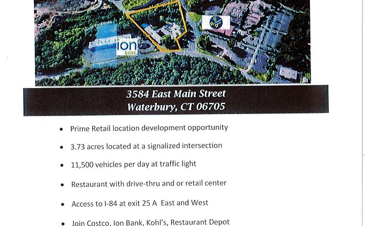 Pictures of Land property located at 3584 E Main St, Waterbury, CT 06705 for sales - image #1
