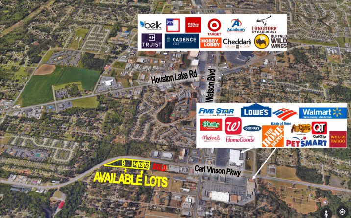 Pictures of Land property located at Carl Vinson Parkway Lot 9,12,13,14, Warner Robins, GA 31088 for sales - image #1