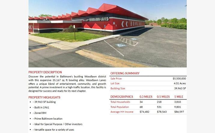 Pictures of Special Purpose property located at 6410 Security Blvd, Baltimore, MD 21207 for sales - image #1