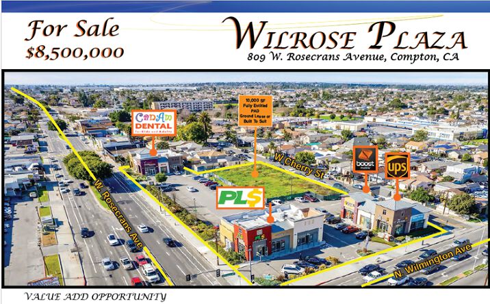 Pictures of Retail property located at 809 W Rosecrans Ave, Compton, CA 90222 for sales - image #1