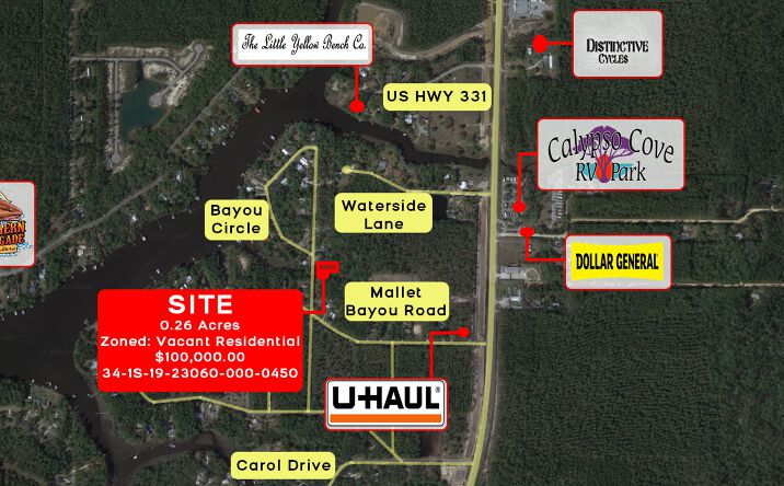 Pictures of Land property located at Bayou Cir, Freeport, FL 32439 for sales - image #1