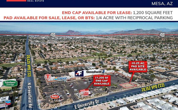 Pictures of Retail property located at NEC of University Drive and Greenfield Road, Mesa, AZ 85205 for sales - image #1