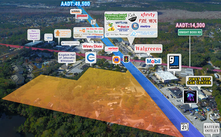 Pictures of Land, Mixed Use, Multifamily, Retail, Senior Living property located at 1283 Blanding Blvd, Orange Park, FL 32065 for sales - image #1