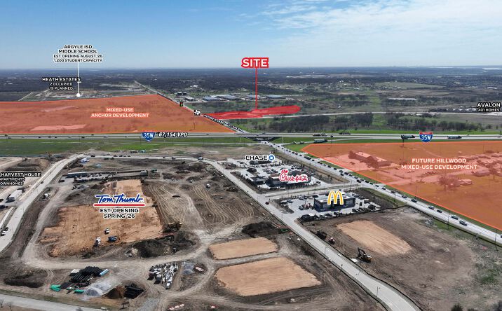 Pictures of Land property located at SEQ I-35 & FM 407, Argyle, TX 76226 for sales - image #1