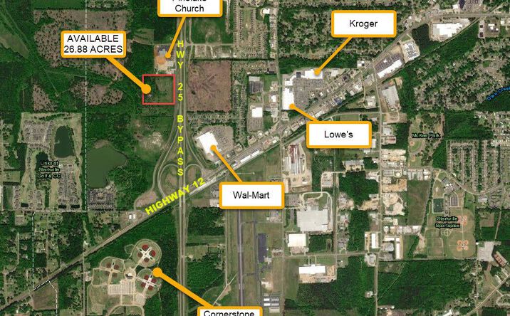 Pictures of Land property located at W side Hwy 25 / Carter Blvd, Starkville, MS 39759 for sales - image #1