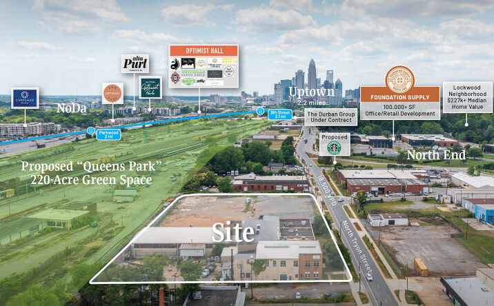 Pictures of Mixed Use, Multifamily, Office, Retail property located at 2130 N Tryon Street, Charlotte, NC 28206 for sales - image #1