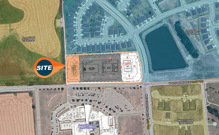 Pictures of Land property located at NWC West Crossing Blvd & Rosamond Pkwy, Anna, TX 75409 for sales - image #1