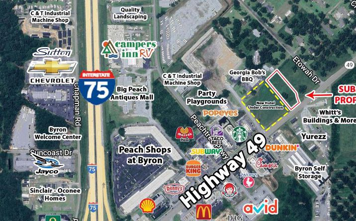 Pictures of Land, Retail property located at 507 North Highway 49, Byron, GA 31008 for sales - image #1