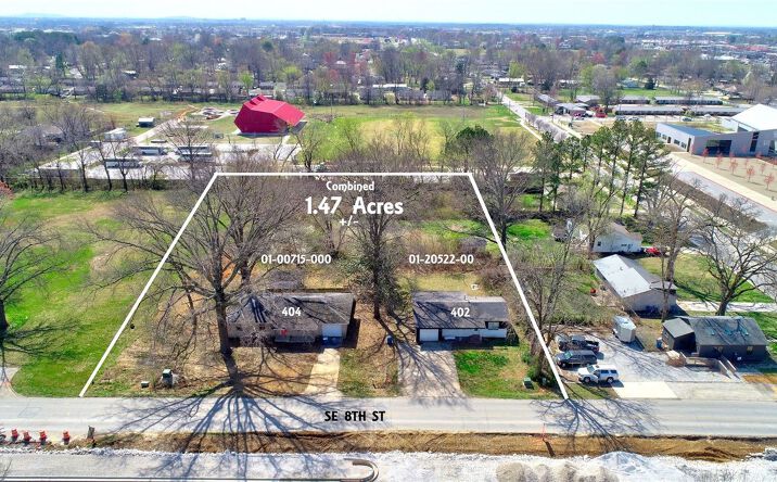 Pictures of Land property located at 402 & 404 SE 8th Street, Bentonville, AR 72712 for sales - image #1