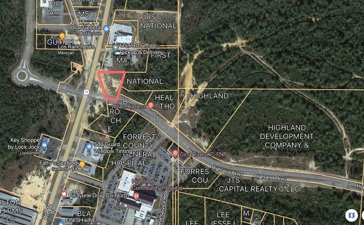 Pictures of Land, Office, Retail, Hospitality property located at 105 Highland Parkway, Picayune, MS 39466 for sales - image #1