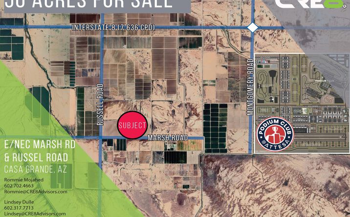 Pictures of Land property located at Russell Road and Marsh Rd, Casa Grande, AZ 85193 for sales - image #1