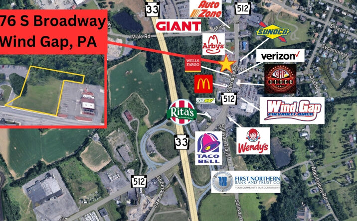 Pictures of Land property located at 976 S Broadway, Wind Gap, PA 18091 for sales - image #1