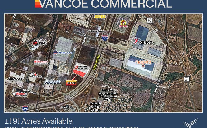Pictures of Land property located at NWC of I-35 Frontage Rd & Aele St, Temple, TX 76501 for sales - image #1