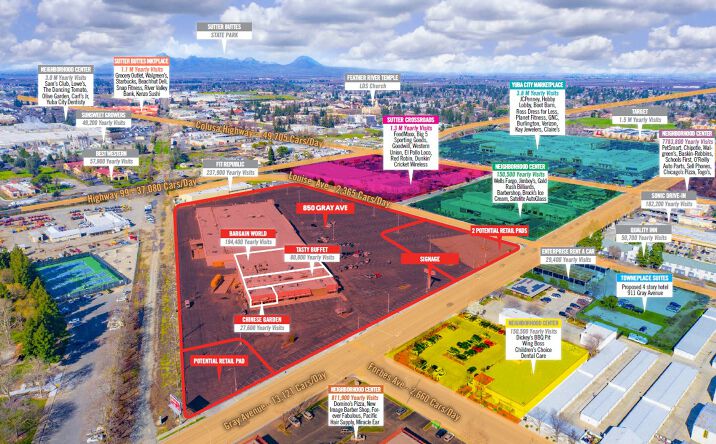 Pictures of Retail, Land property located at 812-850 Gray Ave, Yuba City, CA 95991 for sales - image #1