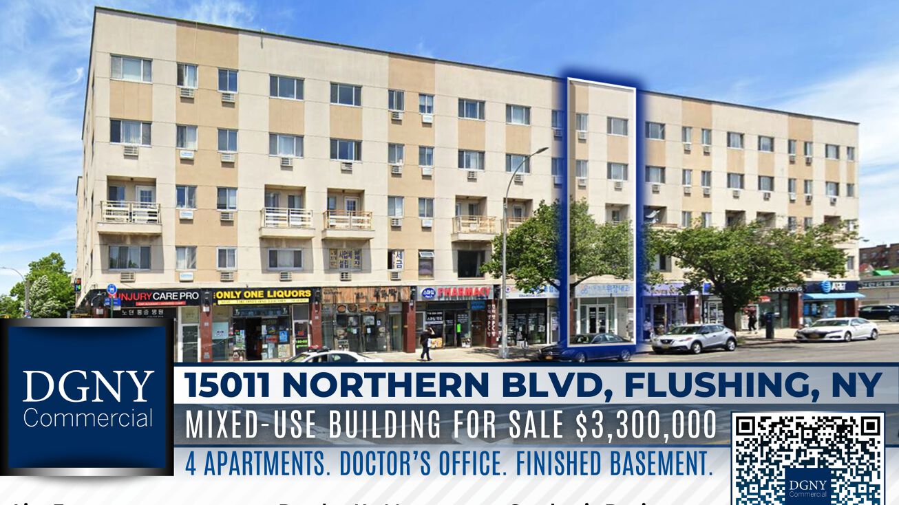 Pictures of Mixed Use, Multifamily, Office property located at 15011 Northern Blvd, Queens, NY 11354 for sales - image #1