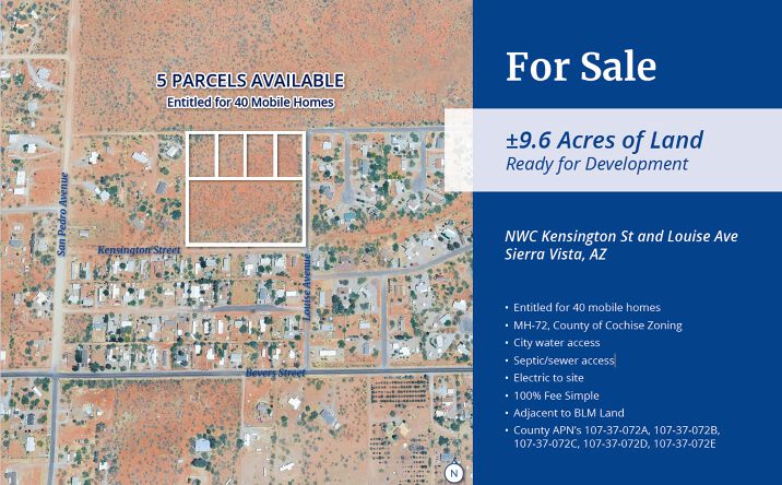 Pictures of Land property located at NWC Kensington St And Louise Ave, Sierra Vista, AZ 85650 for sales - image #1