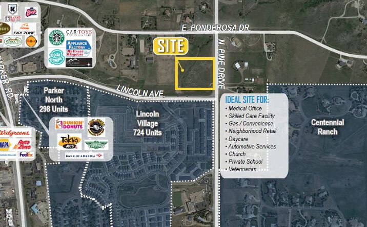 Pictures of Land property located at NWC Lincoln Avenue & Pine Drive, Parker, CO 80138 for sales - image #1