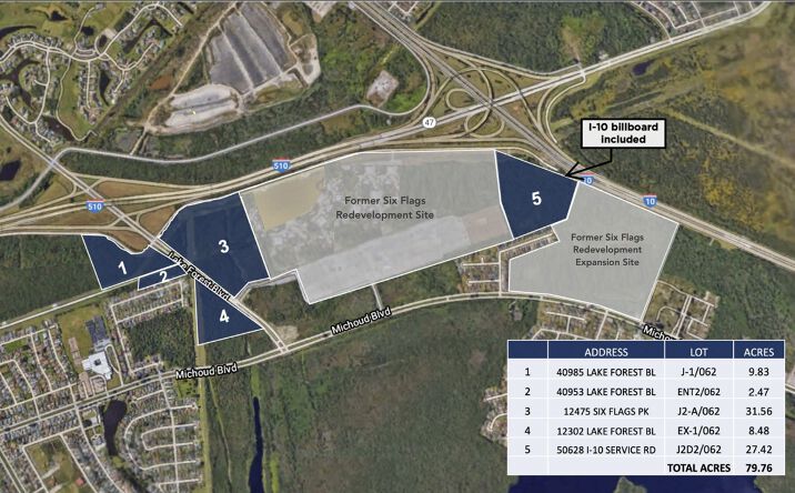 Pictures of Land property located at Lake Forest Dr & Interstate 510, New Orleans, LA 70129 for sales - image #1