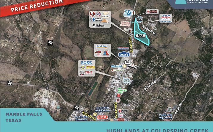 Pictures of Land property located at BETWEEN COACH RD & RESOURCE PKWY ALONG HIGHWAY 281, Marble Falls, TX 78654 for sales - image #1