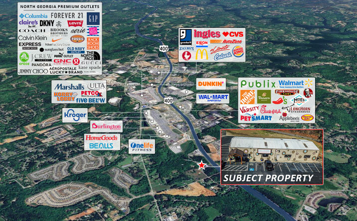 Pictures of Retail property located at 2054 GA Hwy 400 South, Dawsonville, GA 30534 for sales - image #1