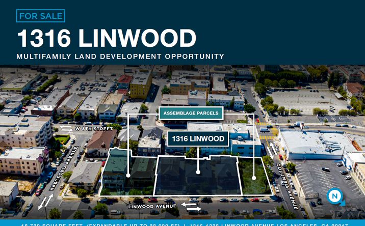 Pictures of Land property located at 1316 Linwood Ave, Los Angeles, CA 90017 for sales - image #1