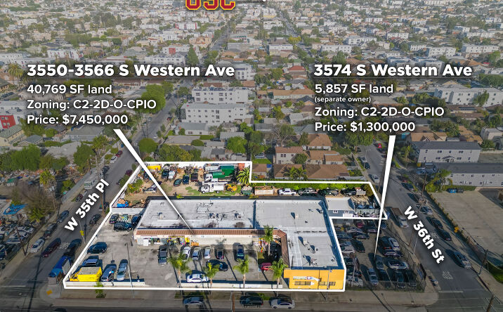 Pictures of Land, Multifamily, Retail property located at 3550 S Western Ave, Los Angeles, CA 90018 for sales - image #1