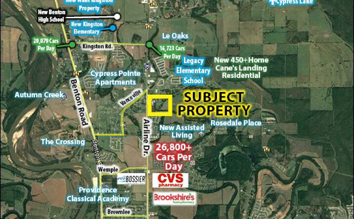 Pictures of Land property located at Airline Dr. @ Barclay Blvd., Bossier City, LA 71111 for sales - image #1