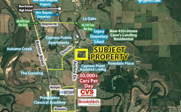 Pictures of Land property located at Airline Dr. @ Barclay Blvd., Bossier City, LA 71111 for sales - image #1