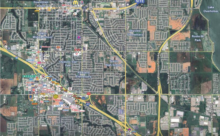 Pictures of Land property located at HWY 66 & Lakeshore Dr., Yukon, OK 73099 for sales - image #1