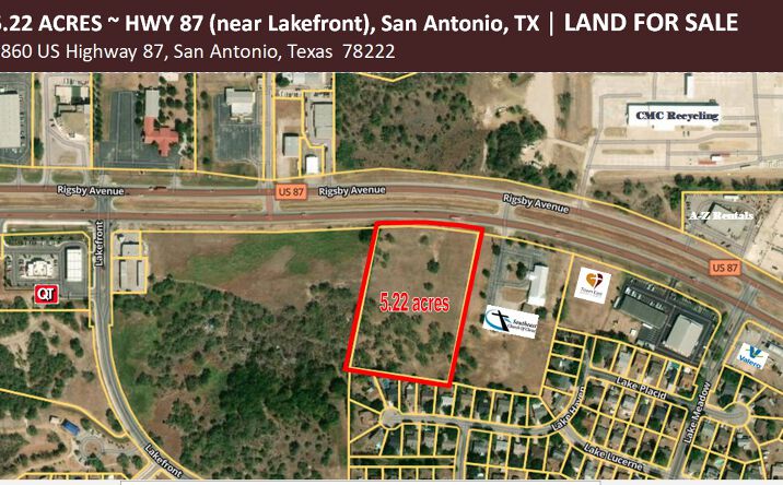 Pictures of Land property located at 5860 US Hwy 87 E, San Antonio, TX 78222 for sales - image #1