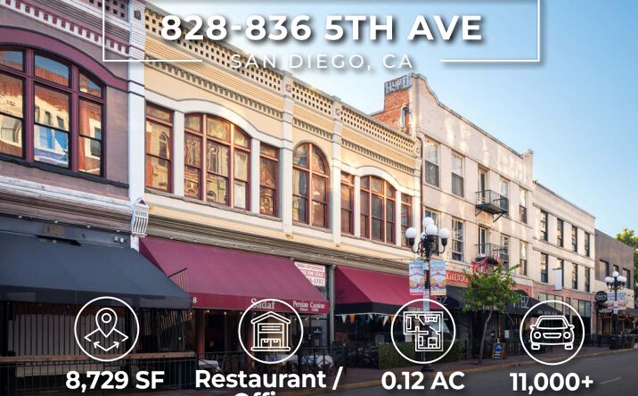 Pictures of Mixed Use, Office, Retail property located at 828 Fifth Ave, San Diego, CA 92101 for sales - image #1