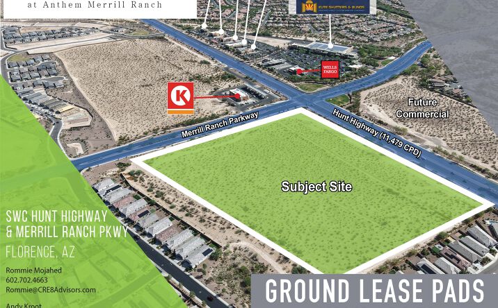 Pictures of Retail, Land property located at SWC Hunt Highway & Merrill Ranch Road, Florence, AZ 85132 for sales - image #1
