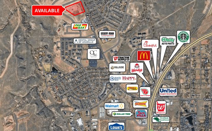 Pictures of Land property located at Tascosa Road West of Amarillo Blvd, Amarillo, TX 79124 for sales - image #1
