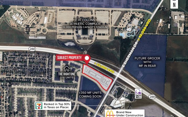 Pictures of Land property located at SWC Loop 288 & E. Sherman Dr, Denton, TX 76209 for sales - image #1