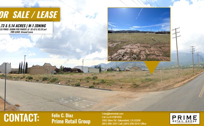 Pictures of Land, Industrial, Self Storage property located at 20693 Woodford-Tehachapi Rd, Tehachapi, CA 93561 for sales - image #1