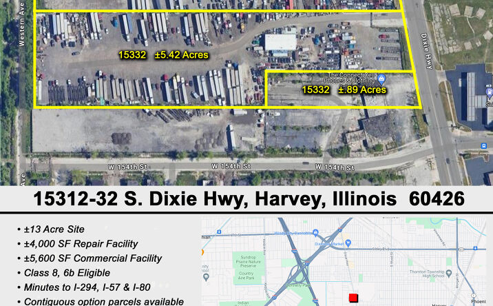 Pictures of Land property located at 15312-15332 Dixie Hwy, Harvey, IL, USA, Harvey, IL 60426 for sales - image #1
