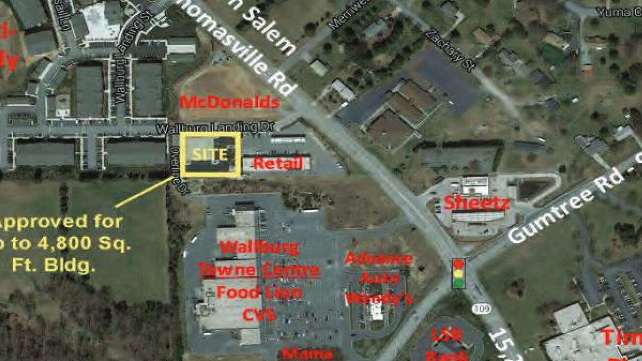 NC 109 (Thomasville Rd) at Gumtree Rd, Wallburg, NC 27107