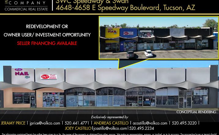 Pictures of Retail property located at 4648-4658 E Speedway, Tucson, AZ 85712 for sales - image #1