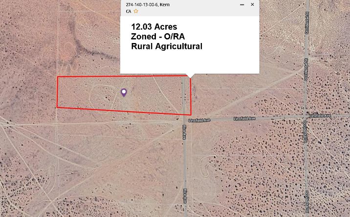 Pictures of Land property located at Rice Ave, California City, CA 93505 for sales - image #1