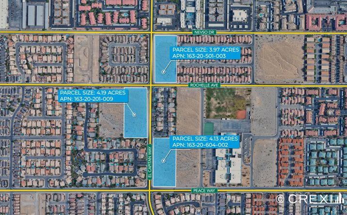 Pictures of Land property located at El Capitan Way & Rochelle Ave, El Capitan & Peace Way, Las Vegas, NV 89147 for comps - image #1