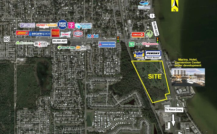 Pictures of Land, Mixed Use, Multifamily, Retail property located at 4710 S Washington Ave, Titusville, FL 32780 for sales - image #1