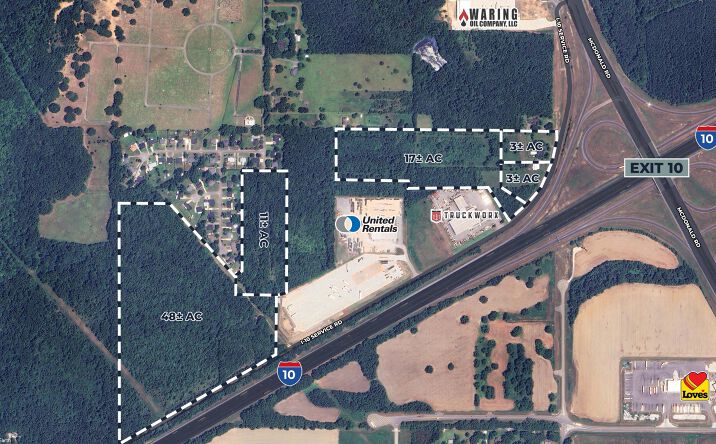 Pictures of Land property located at McDonald Rd & I 10 Service Rd, Irvington, AL 36544 for sales - image #1